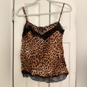 Zara trf cheetah print tank top